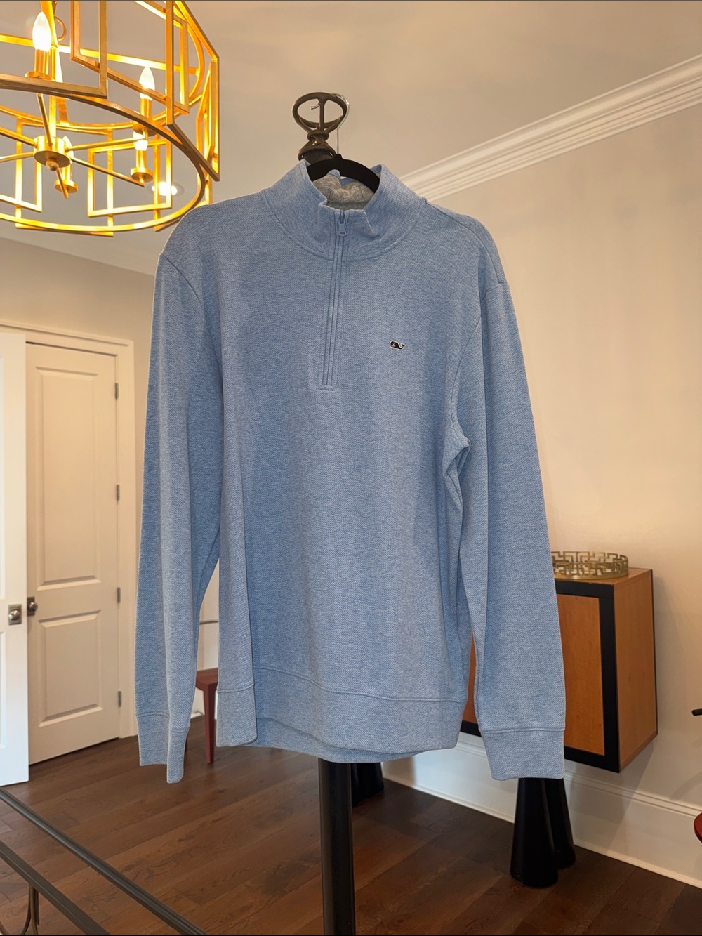 Vineyard Vines Light Blue Half-Zip Pullover Sweater